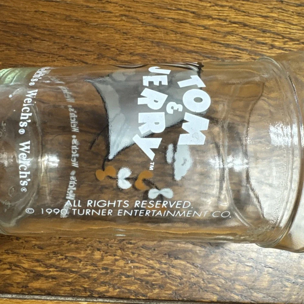1990 Welch's Tom And Jerry Jelly‎ Jar Glass
